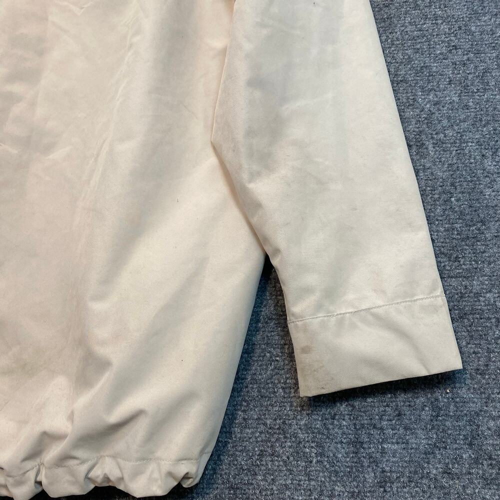 Poler Camp Vibes Hooded Rain Jacket Mens XL Cream Water Resistant Coat Zip Snap - Picture 9 of 9